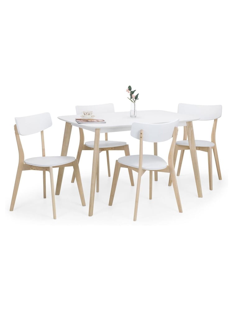 Julian Bowen White Casa Rectangular Dining Table - Image 2 of 5