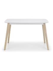 Julian Bowen White Casa Rectangular Dining Table - Image 3 of 5