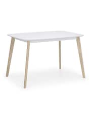 Julian Bowen White Casa Rectangular Dining Table - Image 4 of 5
