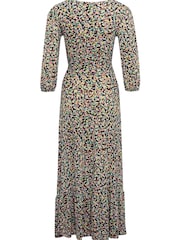 M&Co Blue Floral Print Wrap Dress - Image 5 of 5