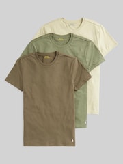 Grün - Polo Ralph Lauren – T-Shirts in schmaler Passform aus 100 % Baumwolle im 3er-Pack - Bild 1 von 6