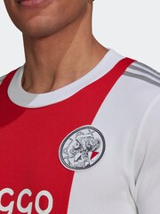 adidas White Ajax Amsterdam 21/22 Home Jersey Top - Image 4 of 7