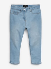 Mid Blue Pedal Pusher Cropped Jeans - Image 4 of 5