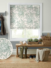 Laura Ashley Sage Green Picardie Made To Measure Roman Blind - Image 1 of 7