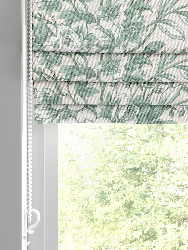 Laura Ashley Sage Green Picardie Made To Measure Roman Blind - Image 2 of 7
