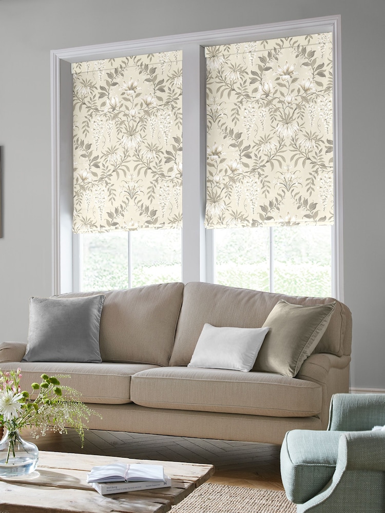 Laura Ashley Natural Parterre Made To Measure Roman Blind - Image 1 of 6