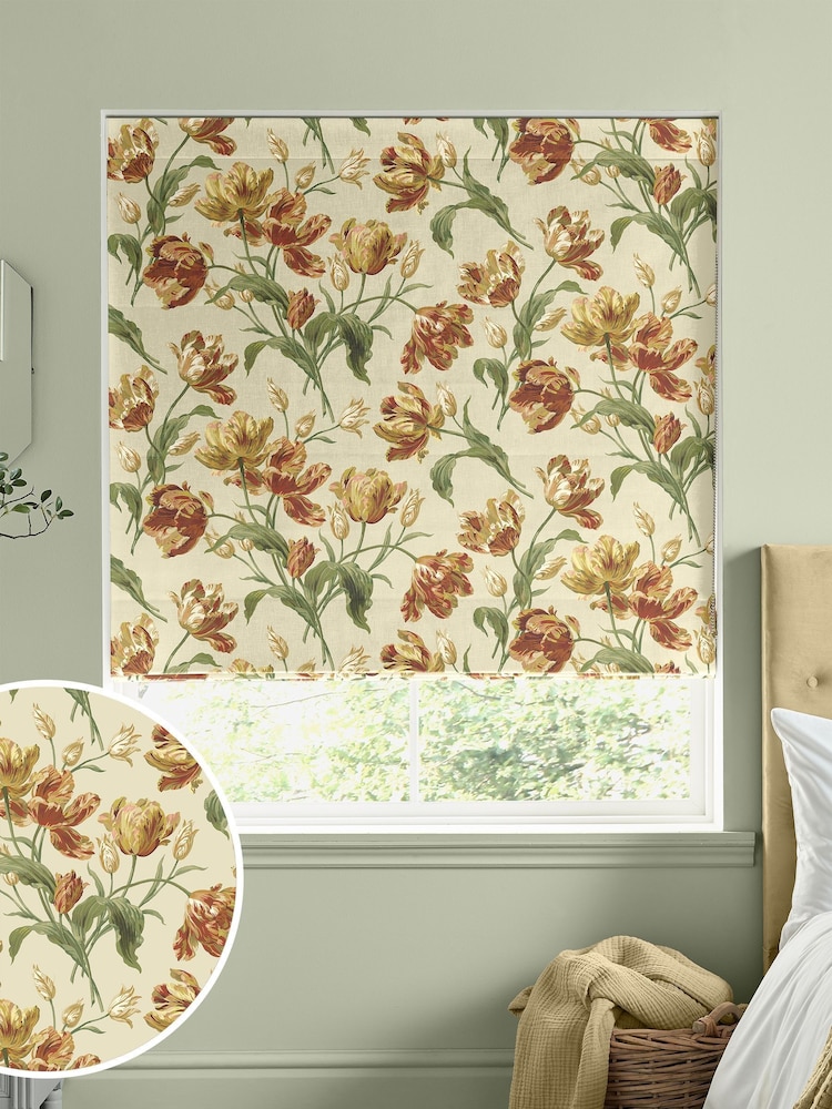 Laura Ashley Gold Gosford Made To Measure Roman Blind - Image 1 of 7