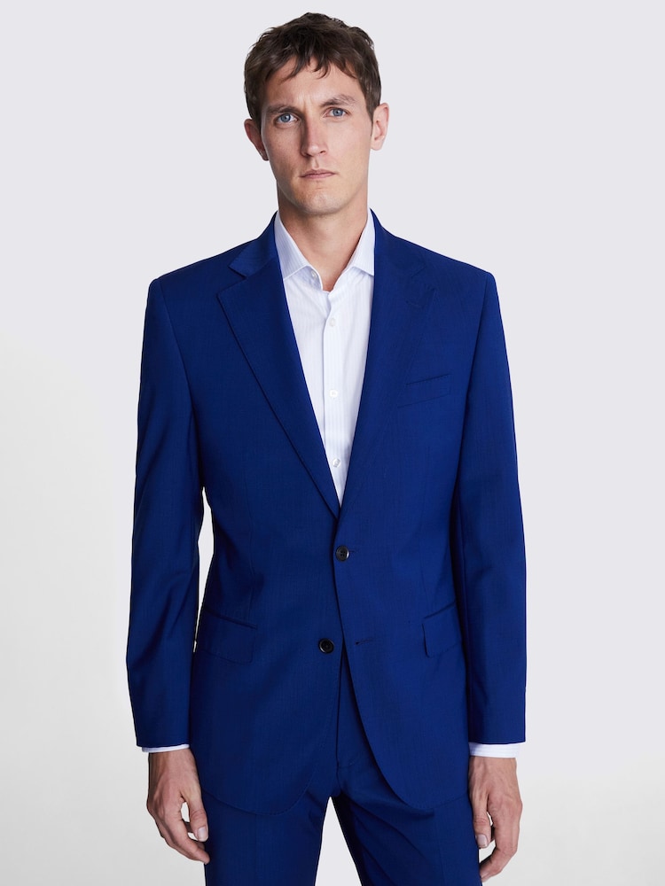 MOSS Tailored Fit Koninklijk Blauw Colbert - Image 6 of 9
