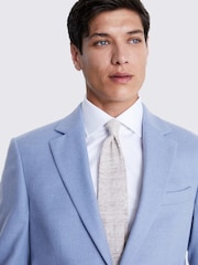 MOSS Light Blue Tailored Fit Flannel Suit Jacket - Image 3 of 8