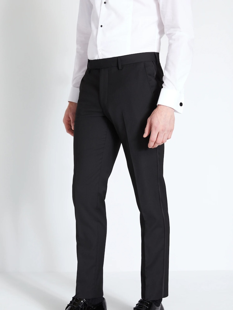 MOSS Black Regular Fit Dress Trousers - Image 1 of 4 MOSS Black Regular Fit Dress Trousers - Image 1 of 4