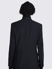 MOSS Black Tailored Fit Performance Peak Tuxedo Suit Jacket - Image 2 of 6