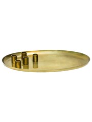 Ivyline Gold Champagne Gold Oval Centrepiece with Magnetic Candle Holders - Image 2 of 4