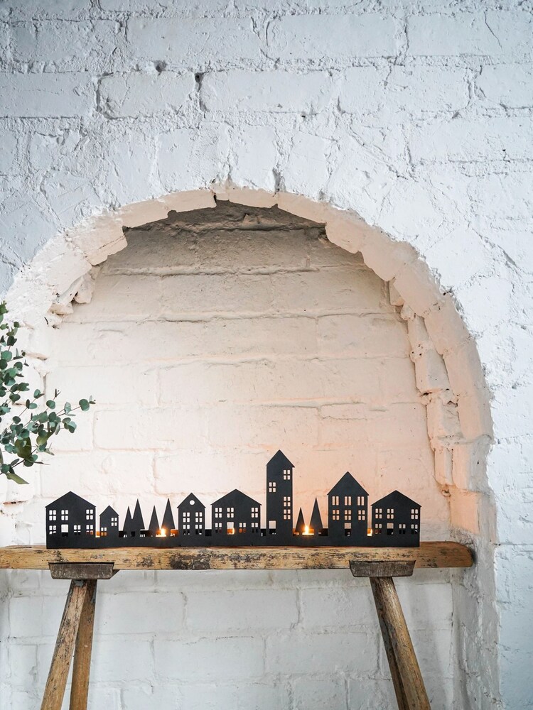 Ivyline Black Metal Advent Tealight Centerpiece - Image 1 of 6 Ivyline Black Metal Advent Tealight Centerpiece - Image 1 of 6