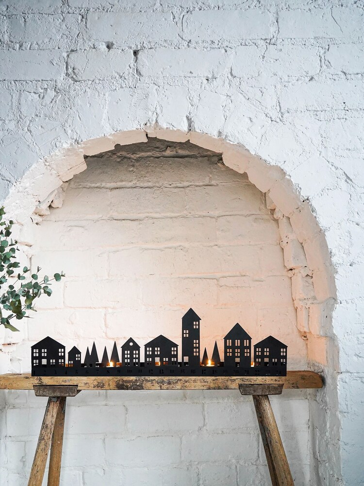 Ivyline Black Metal Advent Tealight Centerpiece - Image 6 of 6