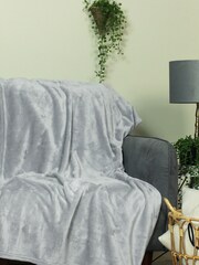 furn. Grey Harlow Throw - Image 1 of 3