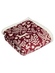 furn. Purple Scandi Wood Throw - Image 2 of 4