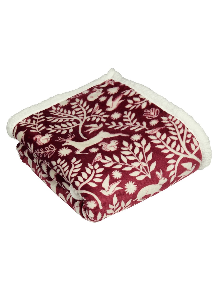 furn. Purple Scandi Wood Throw - Image 2 of 4