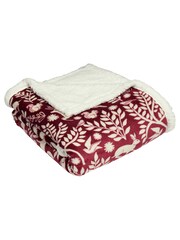 furn. Purple Scandi Wood Throw - Image 3 of 4