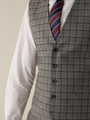 Grey/Brown Check Waistcoat - Image 4 of 7