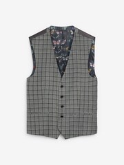 Grey/Brown Check Waistcoat - Image 5 of 7