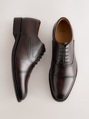Brun - Chaussures Oxford en cuir à bout rapporté - Image 5 de 8