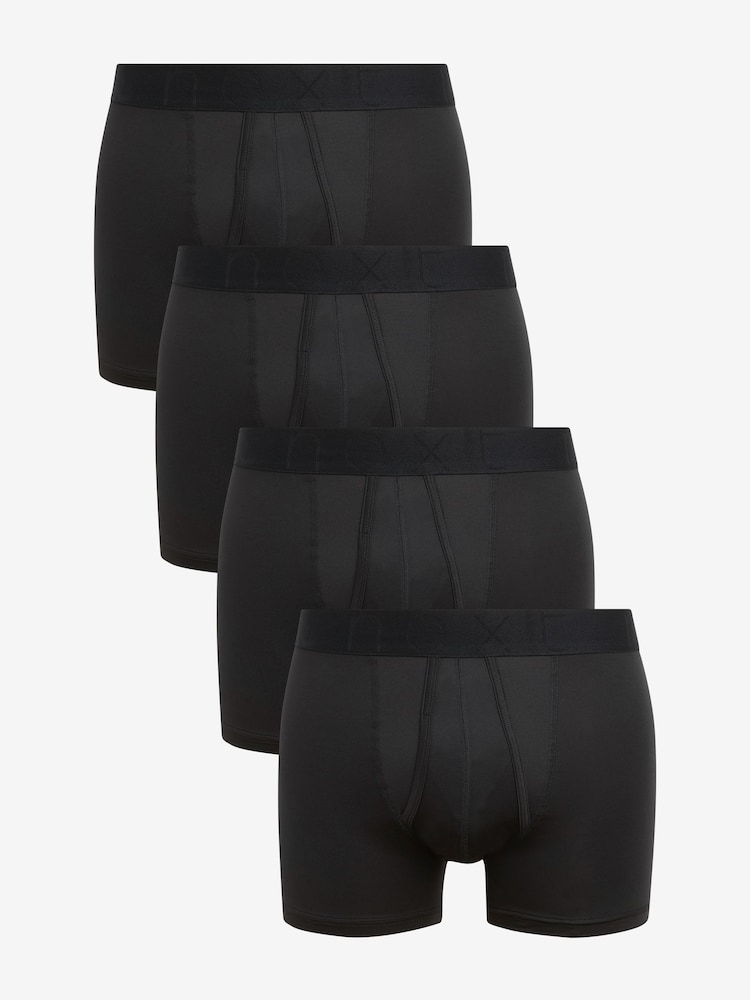 Black Motionflex A-Fronts Boxers 4 Pack - Image 1 of 3