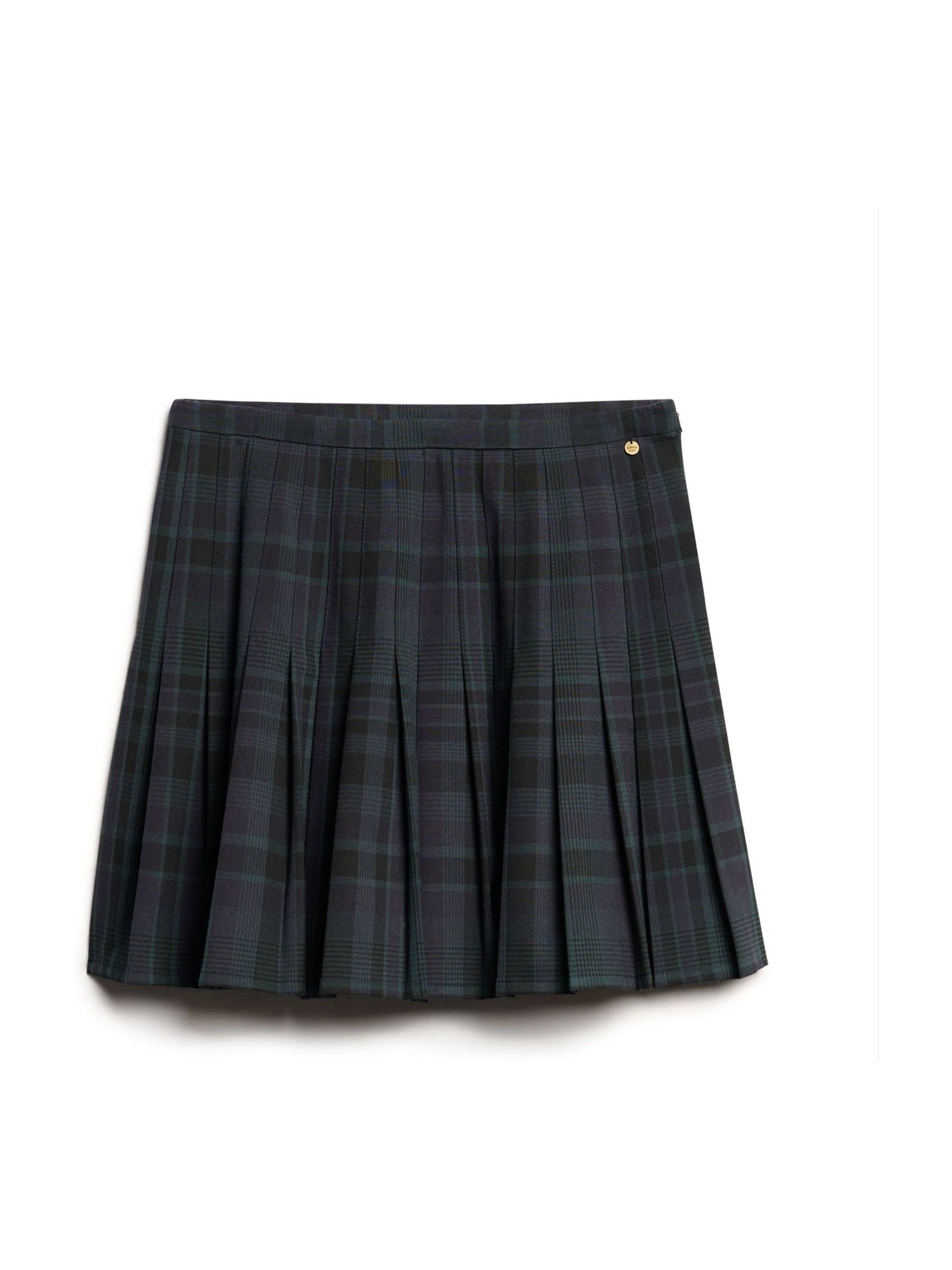 Buy Superdry Purple Vintage Check Pleated Mini Skirt from Next USA