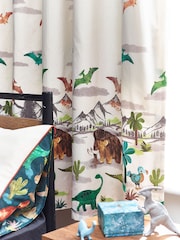 Natural Prehistoric Dinosaur & Friends Eyelet Blackout/Thermal Eyelet Blackout Curtains - Image 3 of 5