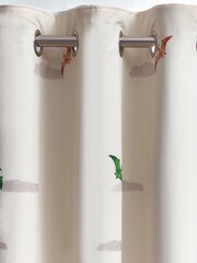 Natural Prehistoric Dinosaur & Friends Eyelet Blackout/Thermal Eyelet Blackout Curtains - Image 4 of 5