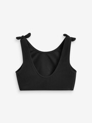Black Textured Tie Shoulder Bikini Set (3-16yrs) - Image 3 of 7