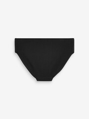 Black Textured Tie Shoulder Bikini Set (3-16yrs) - Image 5 of 7