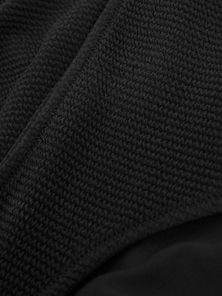 Black Textured Tie Shoulder Bikini Set (3-16yrs) - Image 7 of 7