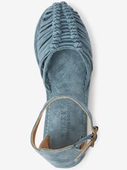 Blue Ankle Strap Huarache Sandals - Image 5 of 6