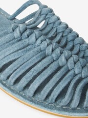 Blue Ankle Strap Huarache Sandals - Image 6 of 6