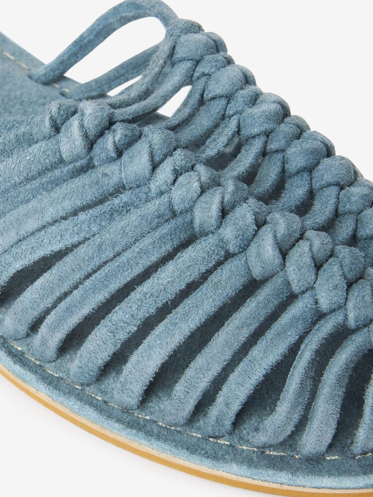 Blue Ankle Strap Huarache Sandals - Image 6 of 6