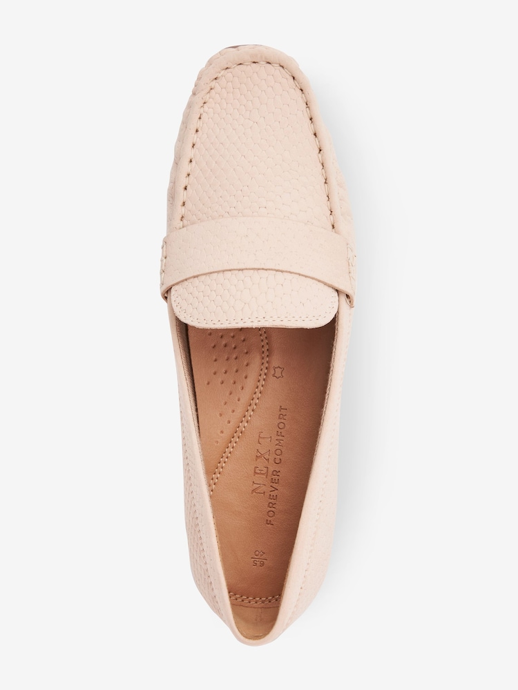 Blush Pink Snake - Buty skórzane typu driver Forever Comfort® - Image 3 of 5