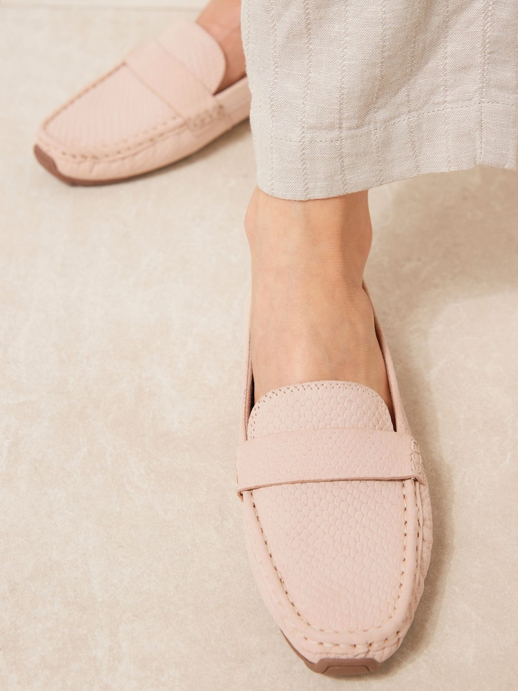 Светло-розовый со змеиным принтом - Кожаные мокасины Forever Comfort® - Image 5 of 5