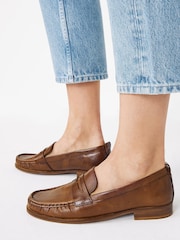 Tan Brown Forever Comfort® Moccasin Loafers - Image 2 of 6