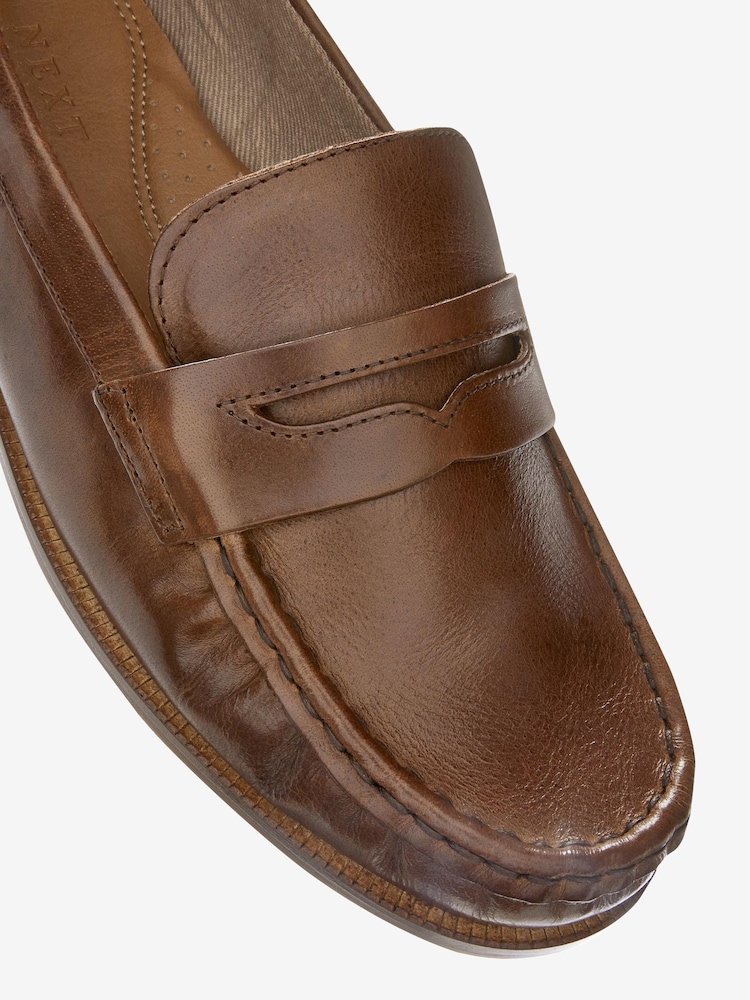 Tan Brown Forever Comfort® Moccasin Loafers - Image 6 of 6