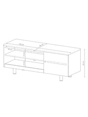 AVF White Whitesands 1200 Rustic Wood Effect TV Stand - Image 2 of 7