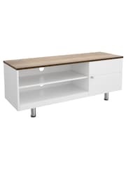 AVF White Whitesands 1200 Rustic Wood Effect TV Stand - Image 4 of 7