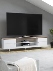 AVF White Whitesands 1900 Rustic Wood Effect TV Stand - Image 1 of 6