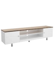 AVF White Whitesands 1900 Rustic Wood Effect TV Stand - Image 2 of 6