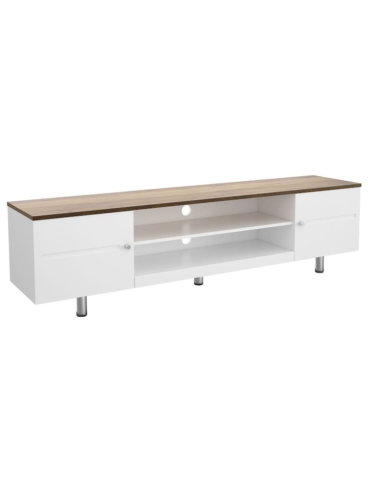 AVF White Whitesands 1900 Rustic Wood Effect TV Stand - Image 2 of 6