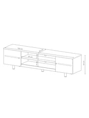 AVF White Whitesands 1900 Rustic Wood Effect TV Stand - Image 4 of 6