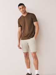 Bone Neutral Slim Stretch Chino Shorts - Image 2 of 9