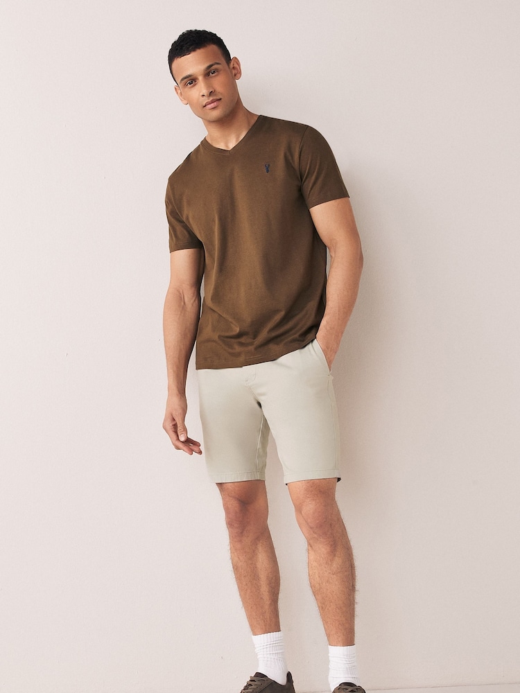 Bone Neutral Slim Stretch Chino Shorts - Image 2 of 9
