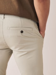 Bone Neutral Slim Stretch Chino Shorts - Image 4 of 9