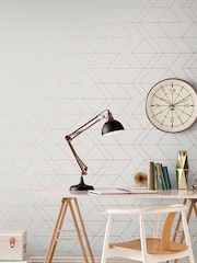 Graham & Brown White Balance Geo 10M Wallpaper - Image 1 of 3