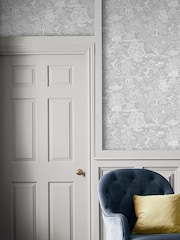 Graham & Brown Grey Basuto 10M Wallpaper - Image 1 of 3
